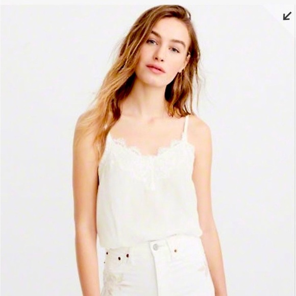 Abercrombie Swiss Dot Lace Trim Tank Top White Blouse Lingerie Y2K 90s Bridal - Picture 2 of 8